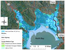 Sea level rise model along Hwy37