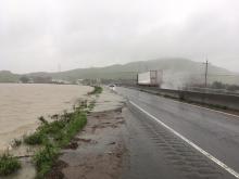 Highway 37 flooding during the winter of 2016/17